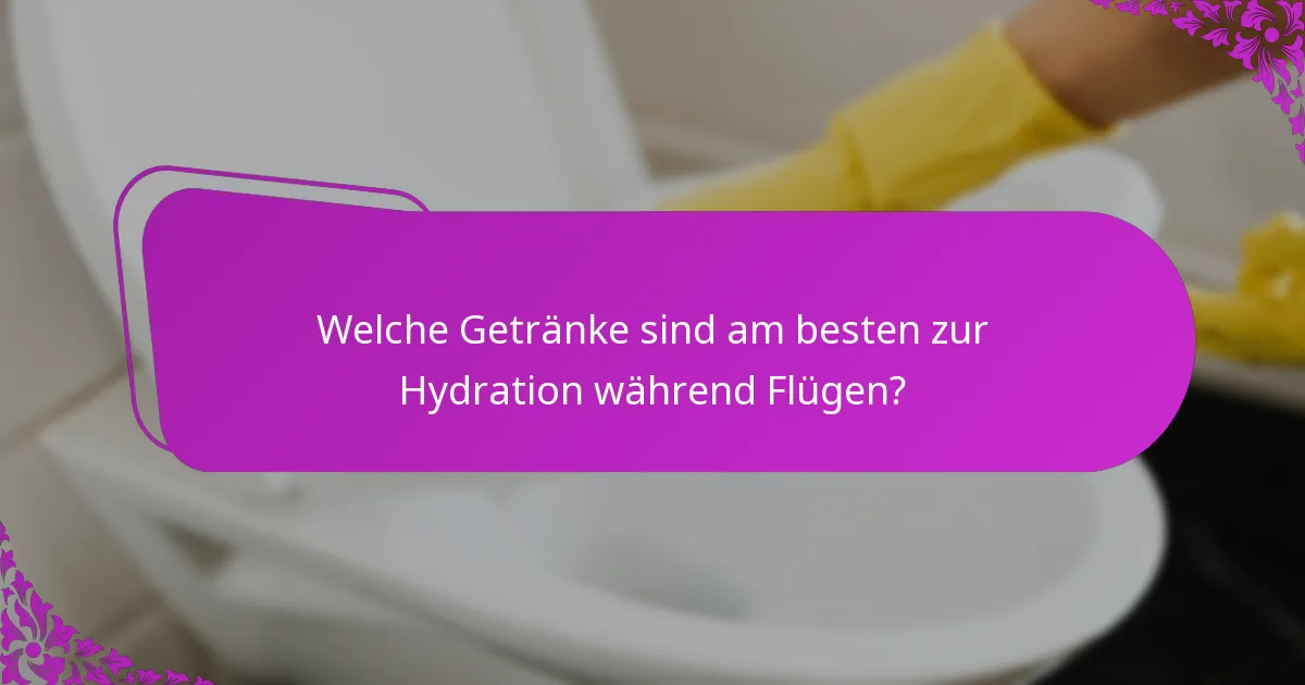 Welche Getränke sind am besten zur Hydration während Flügen?